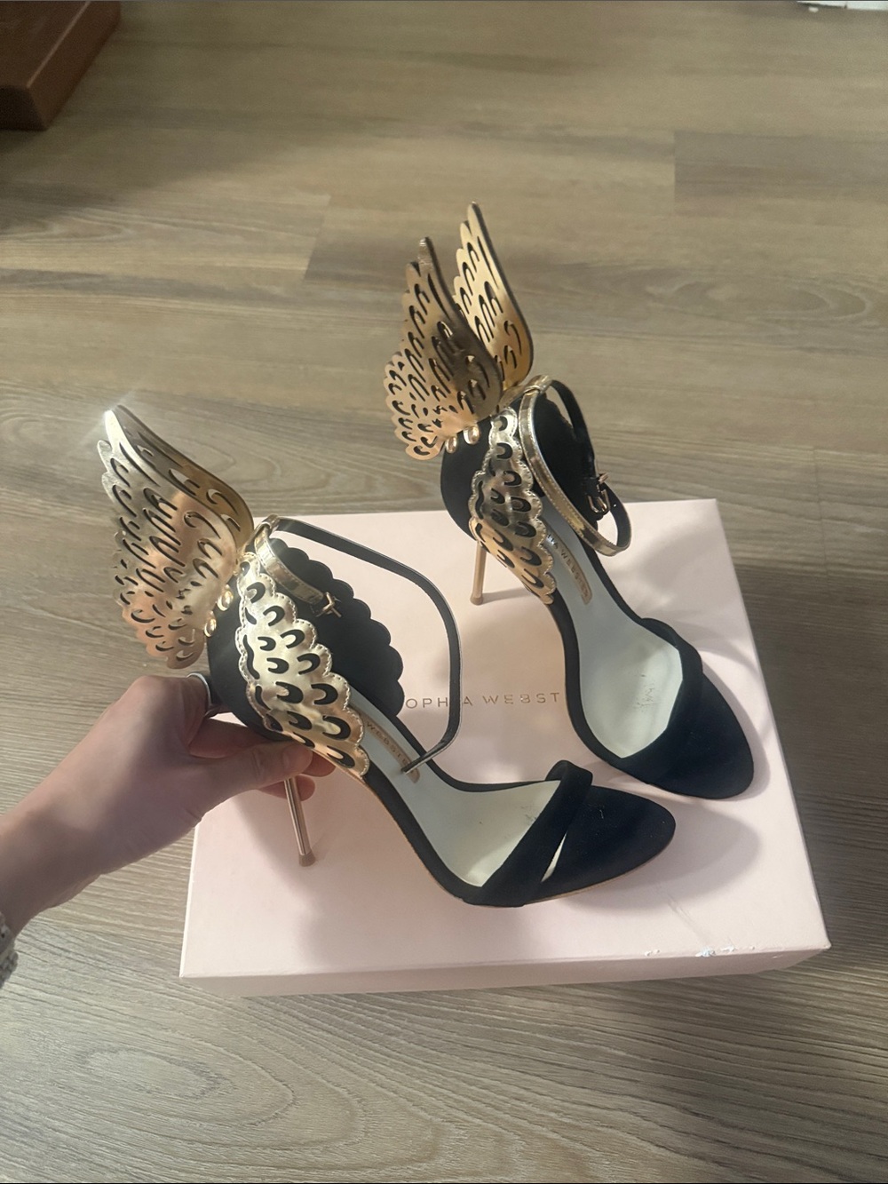 Sophia Webster evangeline scandals in black 100mm - 7